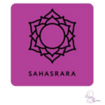 Paars symbool van het Sahasrara chakra, het kruinchakra, dat spiritualiteit en verlichting vertegenwoordigt.